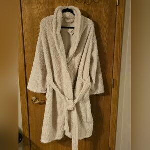 Ulta Luxury Soft Beige 1x/2x Robe with Tie at Waist NEW WITH TAGS